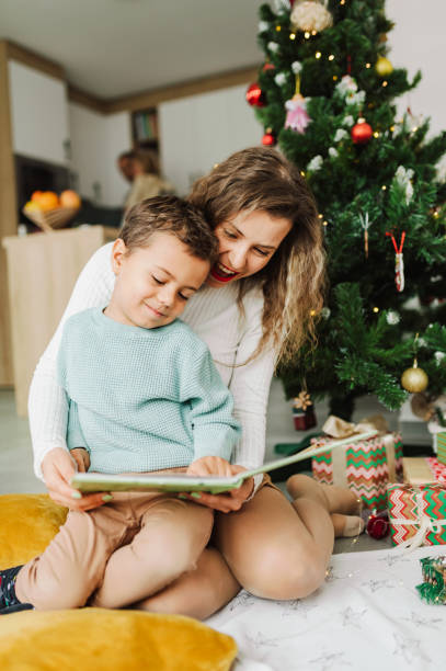 istock Mother And Son Spending Great Time At Christmas 1450381934