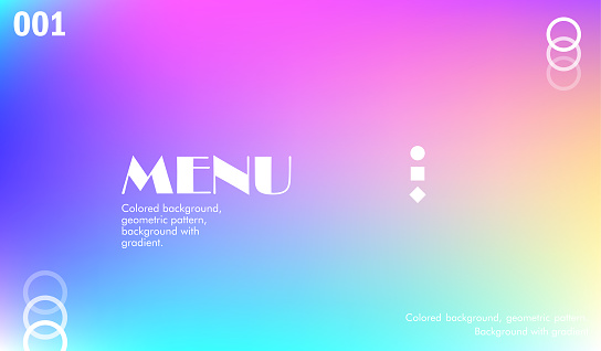Background Text Menu Colored Background With Rainbow Gradient And Menu Text Wallpaper ...