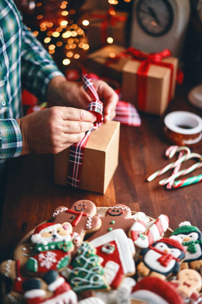 istock Decorated Christmas Cookies for Christmas Present 1450384889