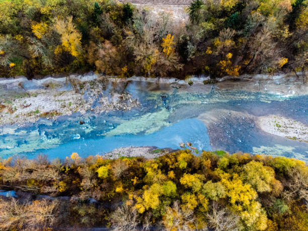 istock Colorful river with autumn colored trees 1450387439