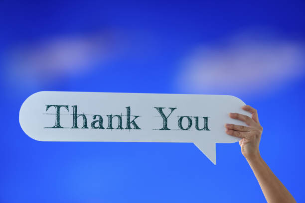 istock Thank you writes on the chat bubble. 1450388860