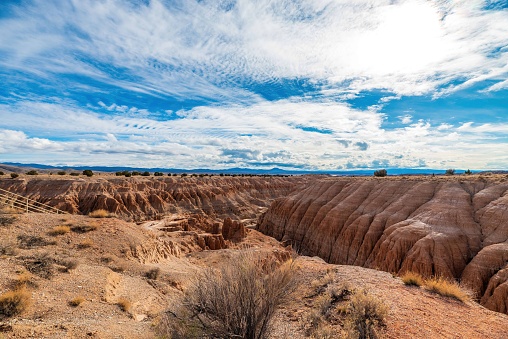 The Cathedral Gorge state park with its patterns made erosions of bentonite clay, Nevada