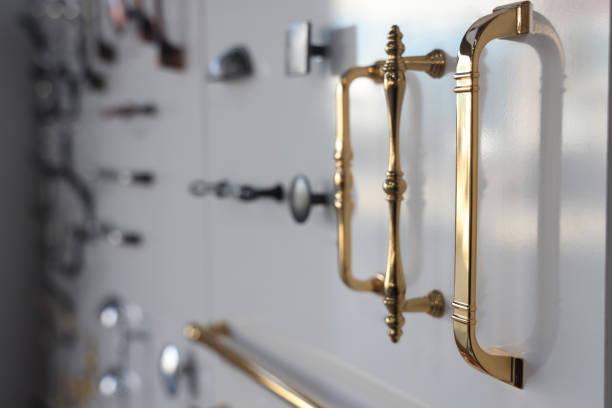 istock Cabinet handles on white background 1450390691