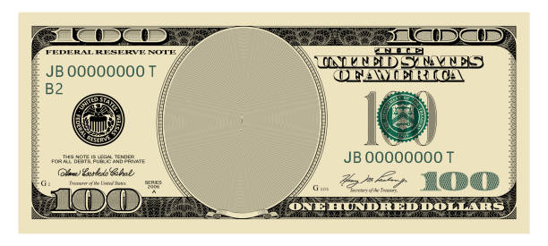 illustrations, cliparts, dessins animés et icônes de us dollars 100 seria 2006 - billet de banque100 -billets de dollars américains isolés sur fond blanc. - 100