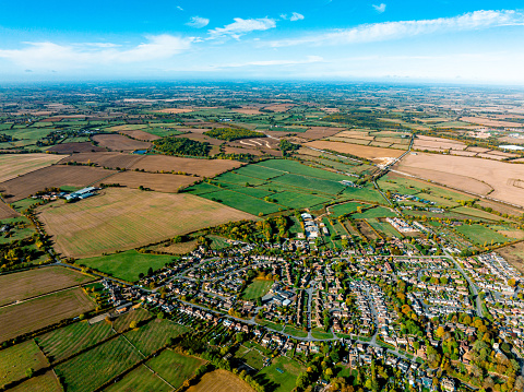 Aerial video shooting in Newton Leys, Milton Keynes, UK
