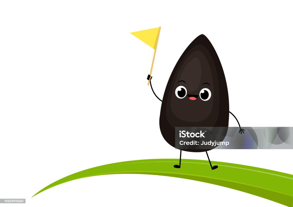 Black Sesame Character Design Black Sesame Seed On White Background Stock  Illustration - Download Image Now - iStock