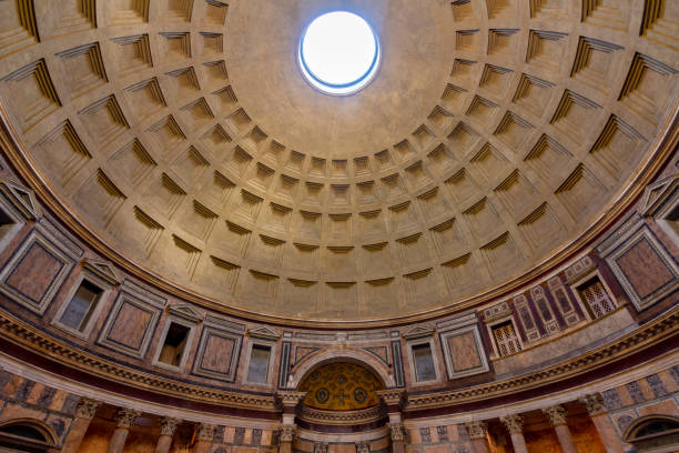 istock Round hole in Pantheon dome, Rome, Italy 1450401537