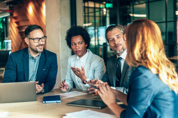 istock Business persons on meeting in the office 1450402756