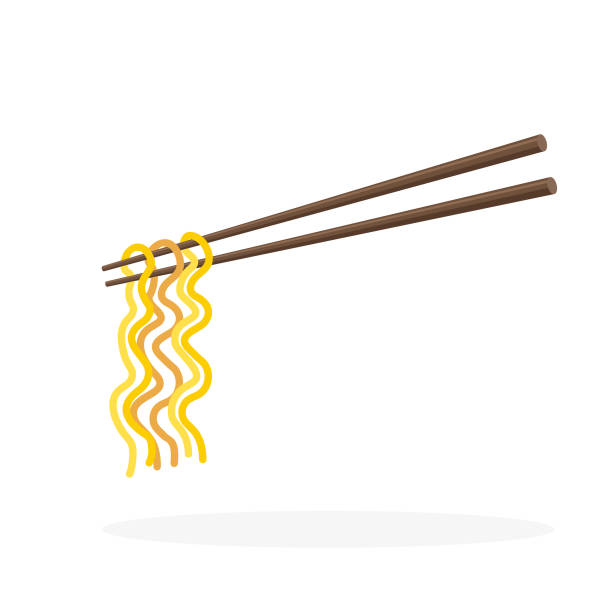 istock Chopsticks holding traditional asian noodles. 1450418991