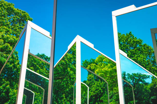 Free Stock Photo of Building Reflection in Mirror | Download Free ...