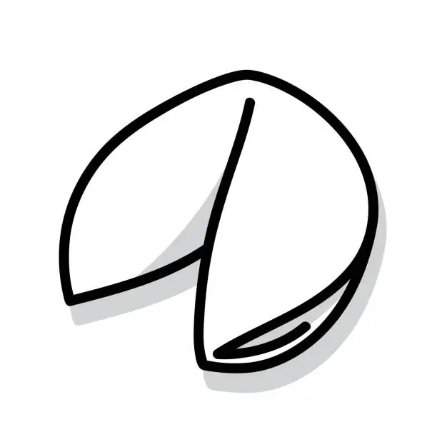 Vector illustration of Fortune Cookie Doodle 5