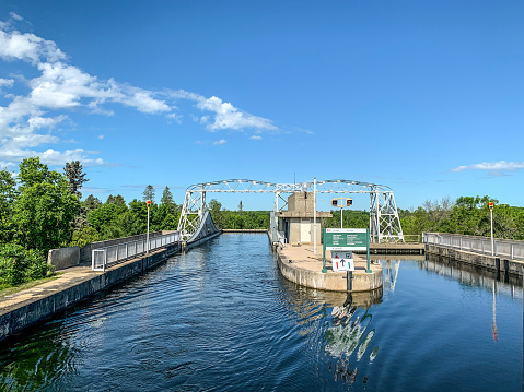 Kirkfield Lift Lock on the Trent Severn Waterway in Ontario, Canada