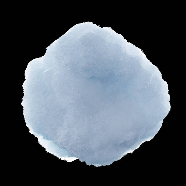 istock 3d rendering. Snowball or hailstone on a black background. 1450432752