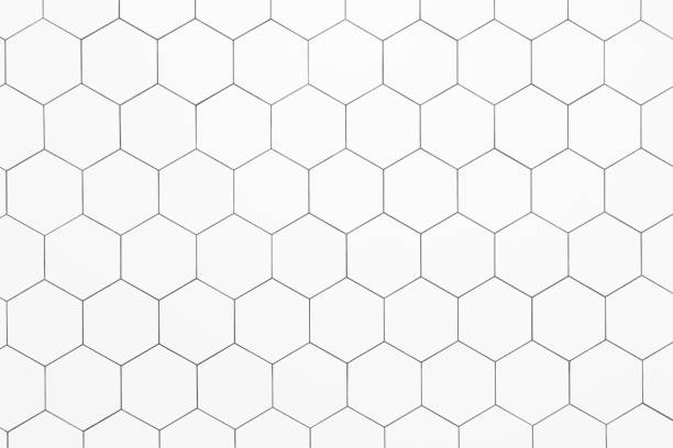 Hexagon ceramic tiles made for flooring, back splash or showers / bath tubs.