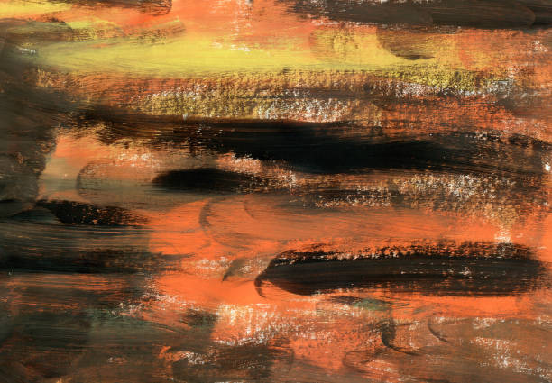 istock orange brown acrylic oil painting texture 1450457788