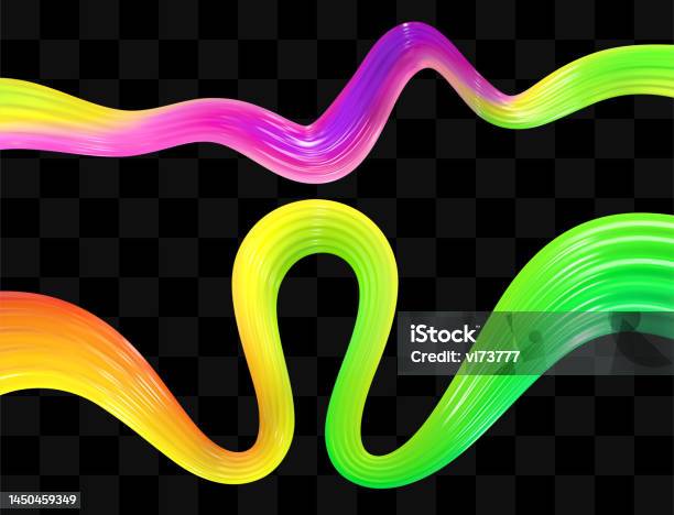 Multi Ribbon Flow Vector Speed Abstract Vector Colorful Flow Curve Set Wave Liquid Ribbon Design ...