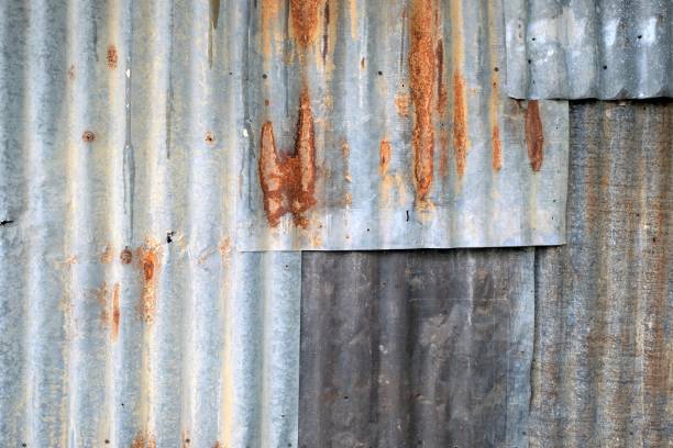 istock Old rusty zinc background. Vintage style 1450459557