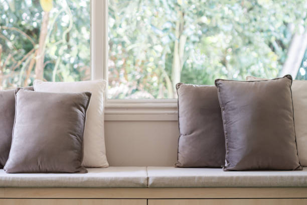 istock Pillow on sofa chair decoration outdoor patio 1450488524