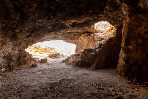 istock Exit  from the cave where the primitive people lived in Tel Yodfat National park, in northern Israel 1450499432