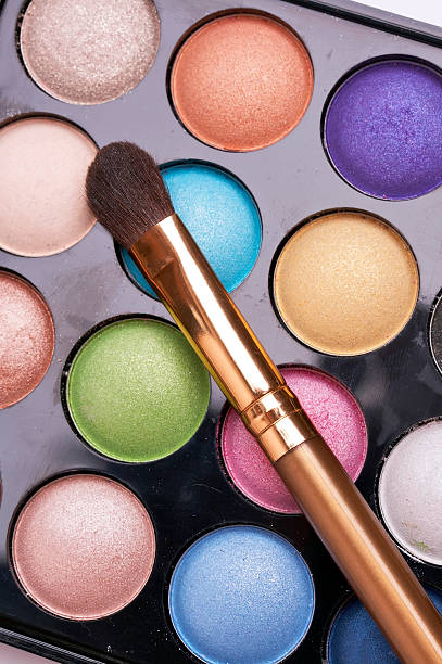 istock colorful makeup set and golden brush 145052082