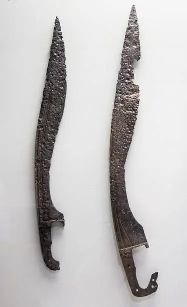 Falcata. Ancient iron sword used in the Iberian peninsula in ancient times.