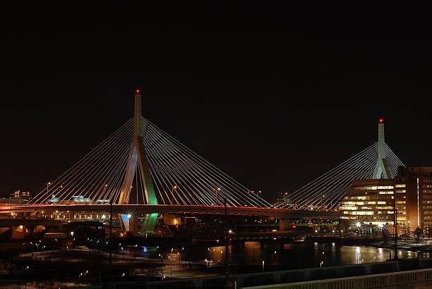 istock Boston Zakim Bridge Night Scene II 145053460