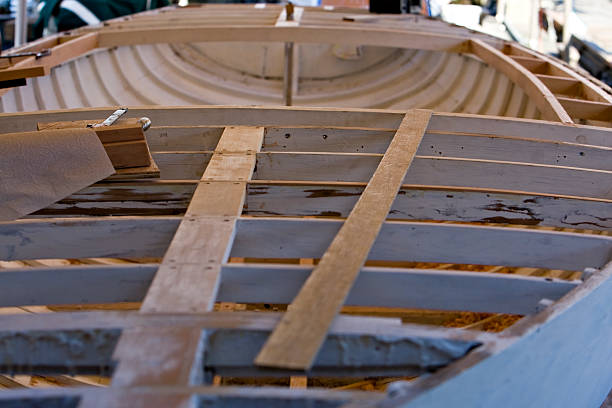 istock Wooden Sail Boat Construction 145054745