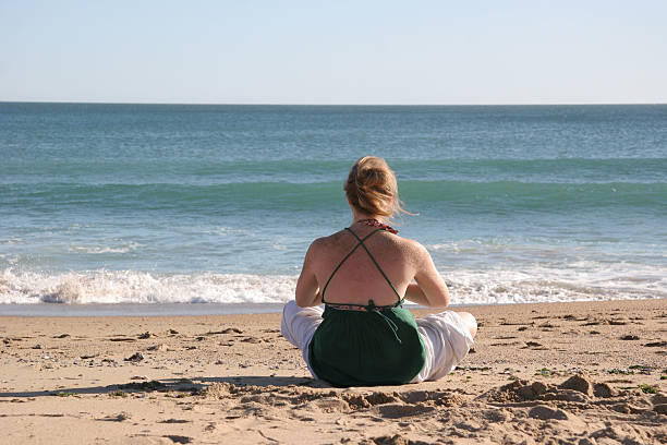 istock Meditation by the sea 145055056
