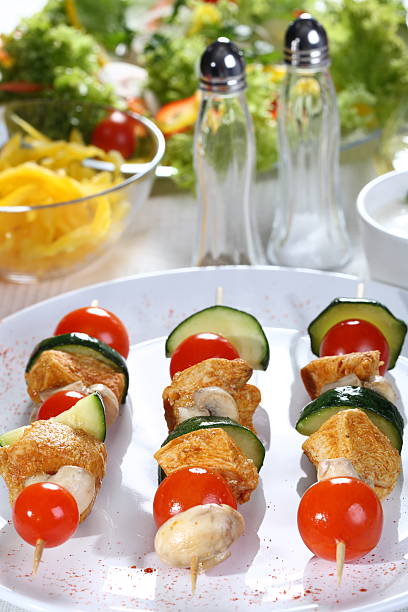istock Grilled meat and vegetables 145055369