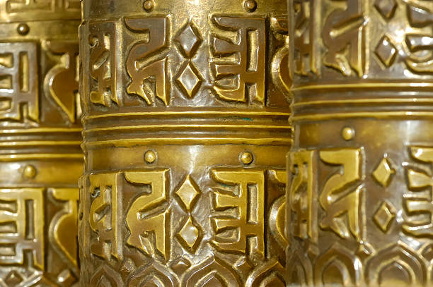 Metal scriptures in Chinese temple