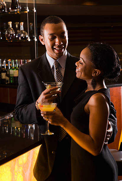 Couple at bar. stock photo