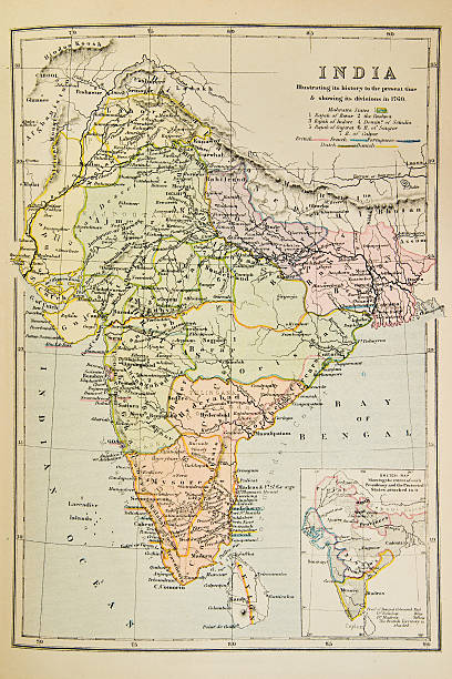 istock Historical map of India 145055563