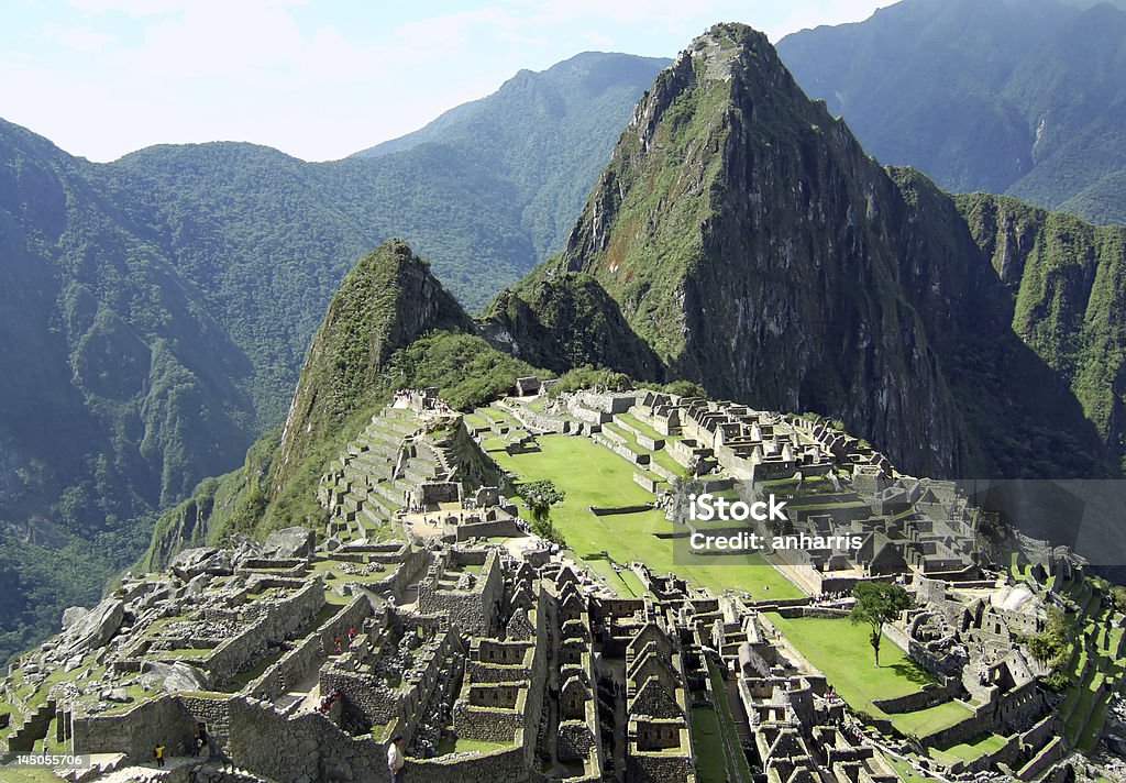 Machu Picchu The Lost Incan city of Machu Picchu new Cusco, Peru. Ancient Stock Photo