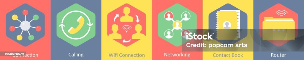 Calling Network Connection Connection Calling Wifi Connection Stock Illustration - Download Image ...