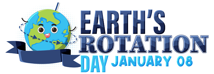 Happy earths rotation day banner design illustration