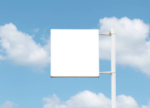 istock Out door billboard on blue sky background with clipping path 1450572644