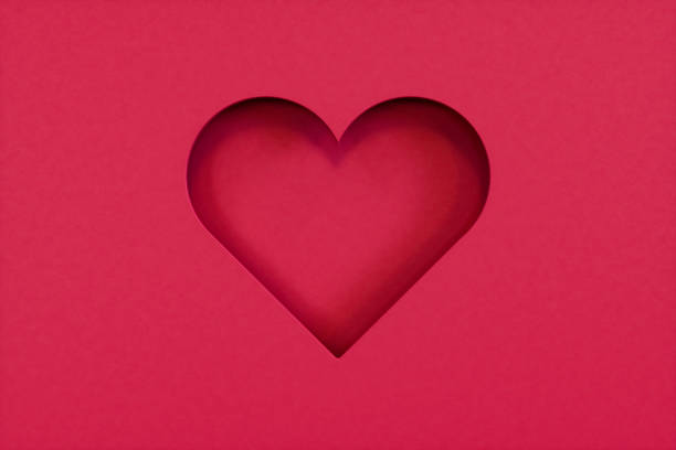 istock Valentine's Day Heart Shape on Viva Magenta Background 1450574982