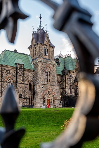 The East Block on Canada's Parliament Hill  seen rising in the nation's capital.