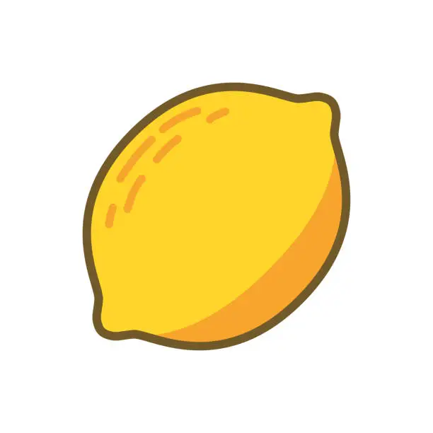 Vector illustration of Lemon cartoon vector. Lemon on white background.