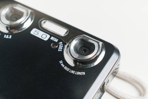istock part of black stereoscopic camera on a white background.A camera with two lenses 1450589241