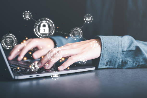 istock businessman using laptop, the concept of transferring, uploading, and downloading data, cloud computing technology transformation, online storage, large data backup and transmission 1450625396