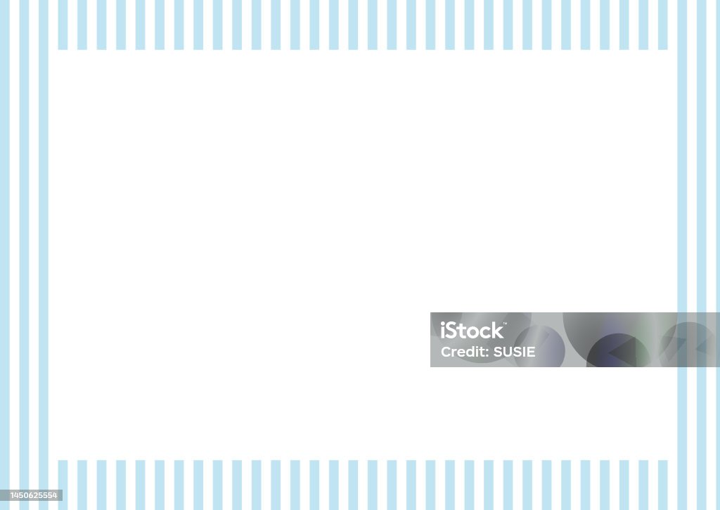 Simple Blue Stripe Rectangular Frame Material Stock Illustration ...