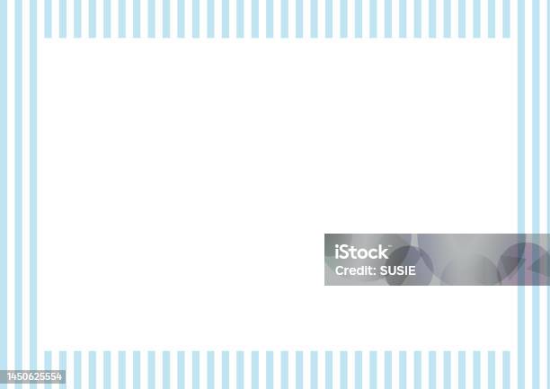 Simple Blue Stripe Rectangular Frame Material Stock Illustration ...