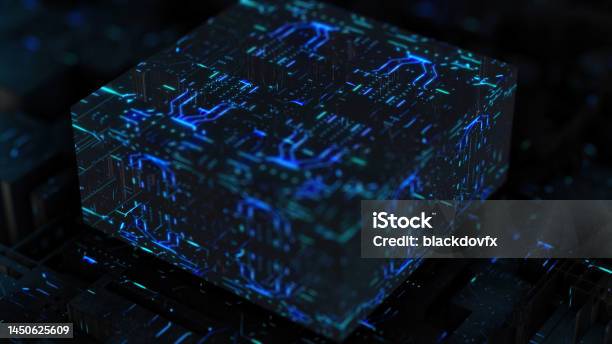 Abstract Information Processing Digital Abstract Processing Information Inside Technological ...