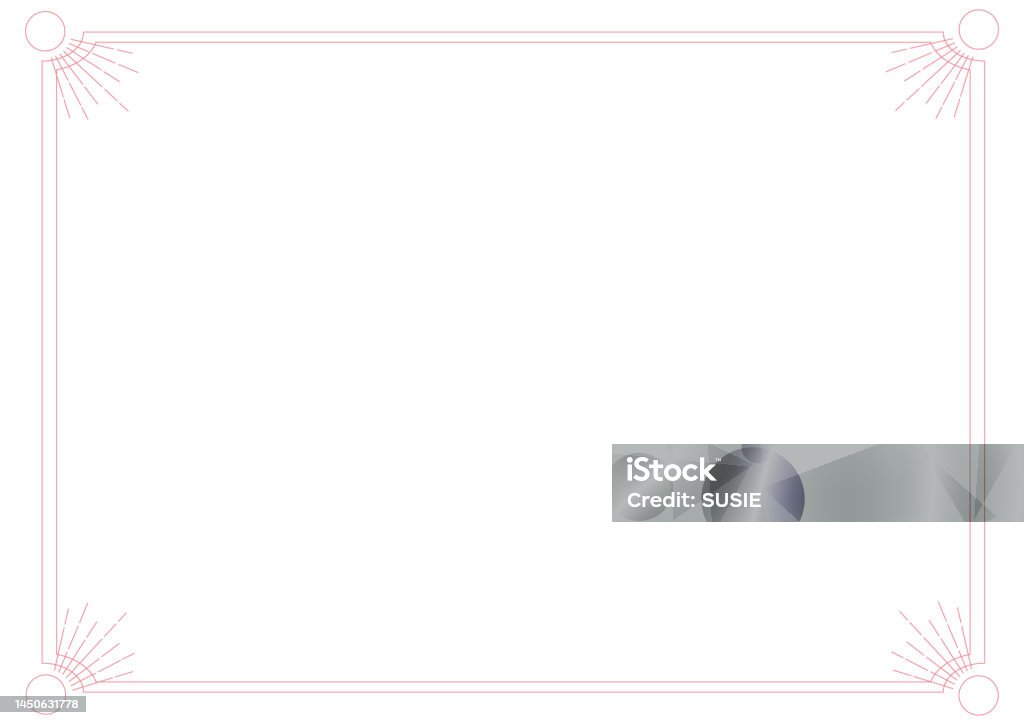Basic Pink Frame Basic Simple Pink Classic Frame Rectangle Material Stock Illustration ...
