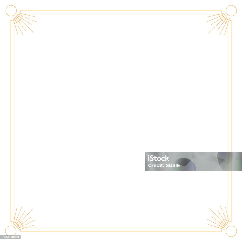 Frame Yelo Simple Yellow Classic Frame Square Material Stock Illustration ...