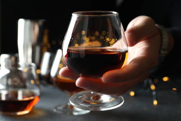 istock Concept of hard alcoholic drinks with cognac 1450636447