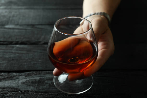 istock Concept of hard alcoholic drinks with cognac 1450637953