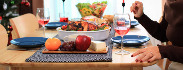 istock Christmas dinner , Christmas or new year celebration at home 1450638390