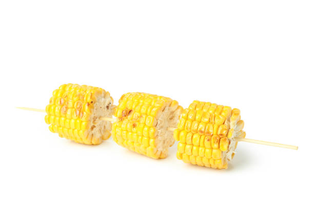 istock Tasty grilled corn isolated on white background 1450641724